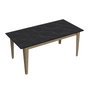 Hanah Home Mesa de Comedor Nogal y Negro 180x90x76.8 cm
